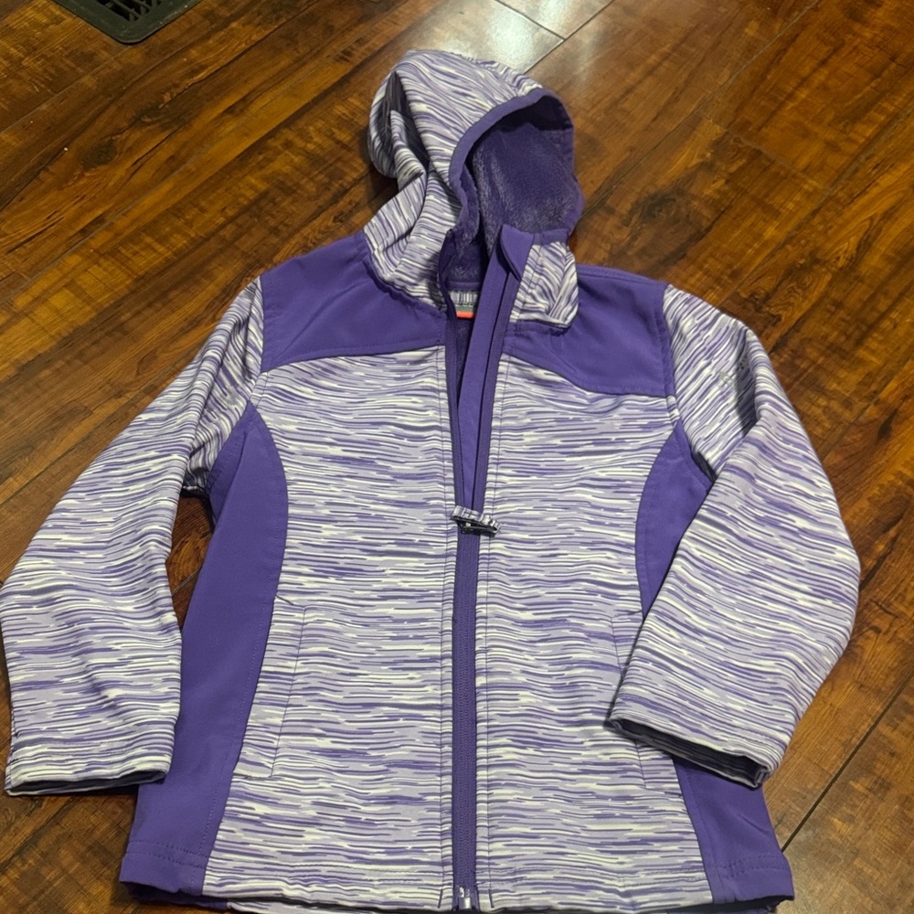 Free Country Purple and White Kids Raincoat